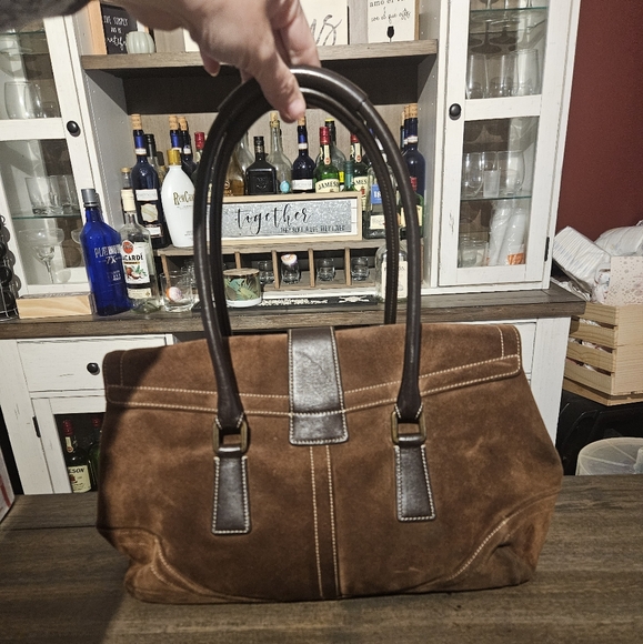 Coach Soho Suede Leather Brown Shoulder Bag EUC - Picture 2 of 11